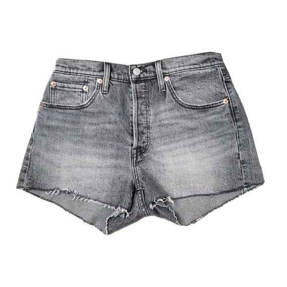 Levi's 501 Womens High Rise Cut Off Button Fly Mom Jean Shorts Size 28 - Picture 1 of 6